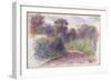 Country Lane (W/C on White Wove Paper)-Pierre-Auguste Renoir-Framed Giclee Print