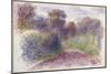 Country Lane (W/C on White Wove Paper)-Pierre-Auguste Renoir-Mounted Giclee Print