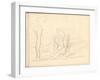 Country Lane with Trees (Pencil on Paper)-Claude Monet-Framed Giclee Print