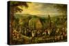 Country Life with a Wedding Scene-Jan Brueghel the Elder-Stretched Canvas