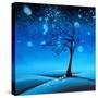 Country Lights - Silence-Cindy Thornton-Stretched Canvas