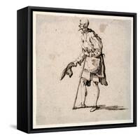 Country Man Standing and Doffing His Cap-Johann Wilhelm Baur-Framed Stretched Canvas