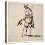 Country Man Standing and Doffing His Cap-Johann Wilhelm Baur-Stretched Canvas