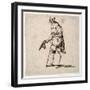 Country Man Standing and Doffing His Cap-Johann Wilhelm Baur-Framed Giclee Print