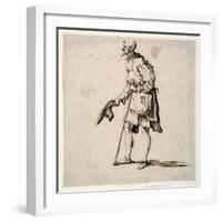 Country Man Standing and Doffing His Cap-Johann Wilhelm Baur-Framed Giclee Print