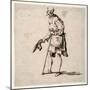 Country Man Standing and Doffing His Cap-Johann Wilhelm Baur-Mounted Giclee Print