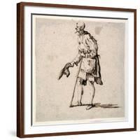 Country Man Standing and Doffing His Cap-Johann Wilhelm Baur-Framed Giclee Print