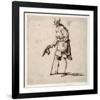 Country Man Standing and Doffing His Cap-Johann Wilhelm Baur-Framed Giclee Print