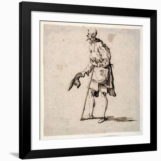 Country Man Standing and Doffing His Cap-Johann Wilhelm Baur-Framed Giclee Print