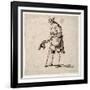 Country Man Standing and Doffing His Cap-Johann Wilhelm Baur-Framed Giclee Print