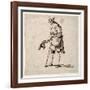 Country Man Standing and Doffing His Cap-Johann Wilhelm Baur-Framed Giclee Print