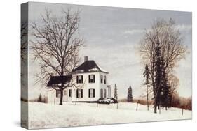 Country Manor House-David Knowlton-Stretched Canvas
