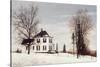 Country Manor House-David Knowlton-Stretched Canvas