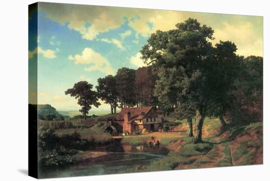 Country Mill-Albert Bierstadt-Stretched Canvas