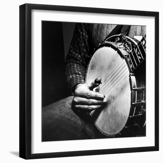 Country Music: Close Up of Banjo Being Played-Eric Schaal-Framed Photographic Print