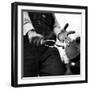 Country Music: Close Up of Spoons Being Played by Man in Overalls-Eric Schaal-Framed Photographic Print