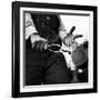 Country Music: Close Up of Spoons Being Played by Man in Overalls-Eric Schaal-Framed Photographic Print