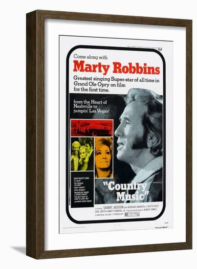 Country Music, Marty Robbins, Tammy Wynette, 1972-null-Framed Art Print