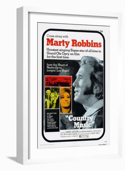 Country Music, Marty Robbins, Tammy Wynette, 1972-null-Framed Art Print