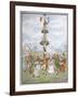 Country People Dance Round the Maypole the Girls Ducking in and out of the Ring Formed by the Men-E. Casella-Framed Art Print