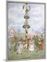 Country People Dance Round the Maypole the Girls Ducking in and out of the Ring Formed by the Men-E. Casella-Mounted Art Print