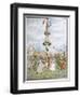 Country People Dance Round the Maypole the Girls Ducking in and out of the Ring Formed by the Men-E. Casella-Framed Art Print