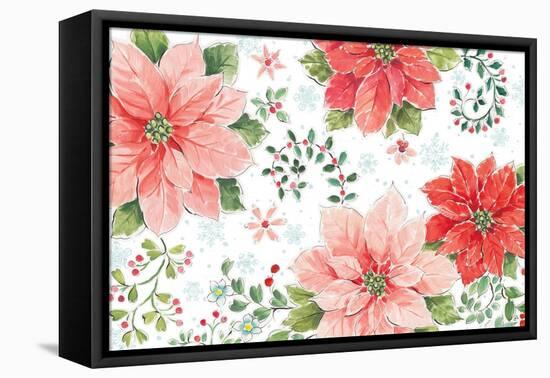 Country Poinsettias I-Daphne Brissonnet-Framed Stretched Canvas