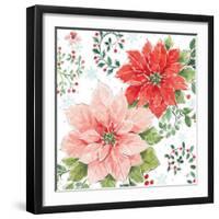 Country Poinsettias II-Daphne Brissonnet-Framed Art Print