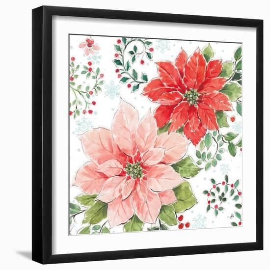 Country Poinsettias II-Daphne Brissonnet-Framed Art Print