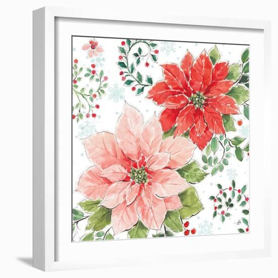 Country Poinsettias II-Daphne Brissonnet-Framed Art Print