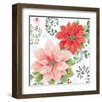 Country Poinsettias II-Daphne Brissonnet-Framed Art Print