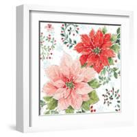 Country Poinsettias II-Daphne Brissonnet-Framed Art Print