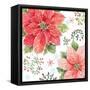 Country Poinsettias III-Daphne Brissonnet-Framed Stretched Canvas