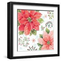 Country Poinsettias III-Daphne Brissonnet-Framed Art Print