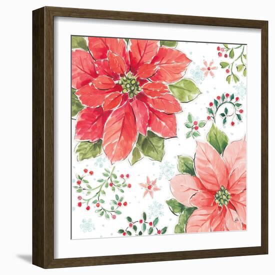 Country Poinsettias III-Daphne Brissonnet-Framed Art Print