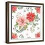 Country Poinsettias Step 01A-Daphne Brissonnet-Framed Art Print