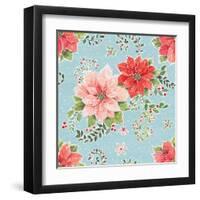 Country Poinsettias Step 01B-Daphne Brissonnet-Framed Art Print