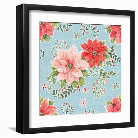 Country Poinsettias Step 01B-Daphne Brissonnet-Framed Art Print