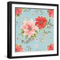 Country Poinsettias Step 01B-Daphne Brissonnet-Framed Art Print