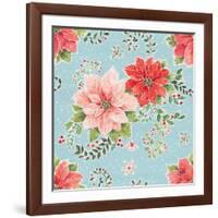 Country Poinsettias Step 01B-Daphne Brissonnet-Framed Art Print