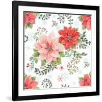 Country Poinsettias Step 01C-Daphne Brissonnet-Framed Art Print