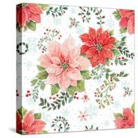 Country Poinsettias Step 01C-Daphne Brissonnet-Stretched Canvas