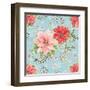 Country Poinsettias Step 01D-Daphne Brissonnet-Framed Art Print