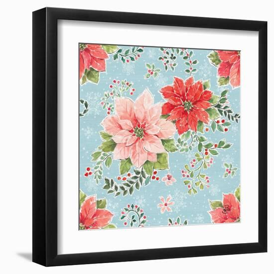 Country Poinsettias Step 01D-Daphne Brissonnet-Framed Art Print