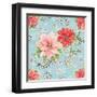 Country Poinsettias Step 01D-Daphne Brissonnet-Framed Art Print