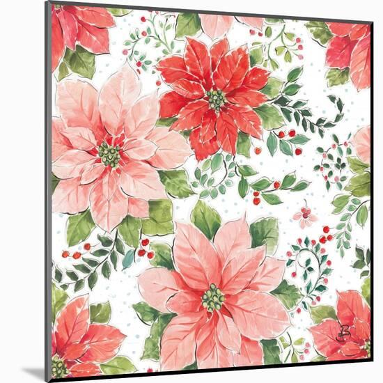 Country Poinsettias Step 02A-Daphne Brissonnet-Mounted Art Print