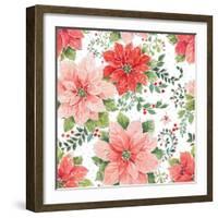 Country Poinsettias Step 02A-Daphne Brissonnet-Framed Art Print