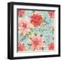 Country Poinsettias Step 02B-Daphne Brissonnet-Framed Art Print