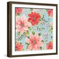 Country Poinsettias Step 02B-Daphne Brissonnet-Framed Art Print