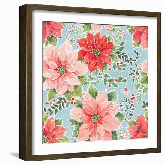 Country Poinsettias Step 02B-Daphne Brissonnet-Framed Art Print